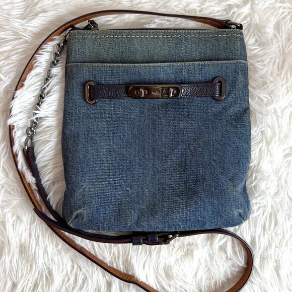 Coach Denim Swagger Swingpack Crossbody - Picture 1 of 11
